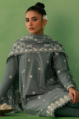 Picture of Cross Stitch - Mahiri Embroidered Lawn Collection - Dusty Granite - Available at Raja Sahib