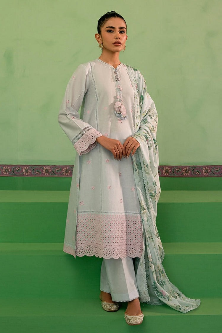 Picture of Cross Stitch - Mahiri Embroidered Lawn Collection - Aqua Pearl - Available at Raja Sahib