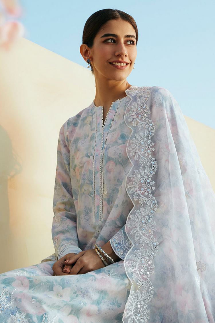 Picture of Cross Stitch - Unstitched Premium Lawn Collection - Viola Pearl - Available at Raja Sahib