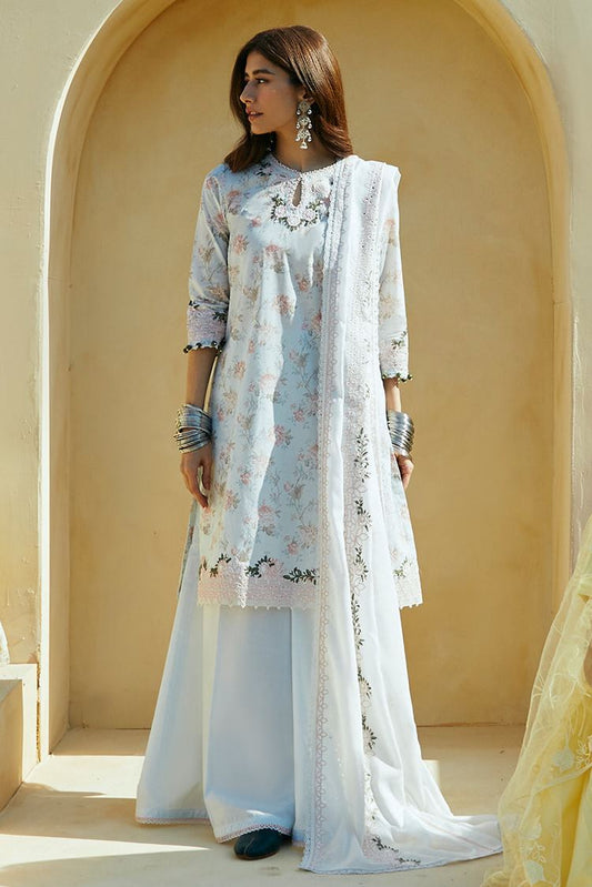 Picture of Cross Stitch - Unstitched Premium Lawn Collection - Floral Marine - Available at Raja Sahib