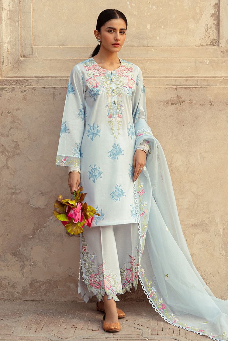 Picture of Cross Stitch - Unstitched Premium Lawn Collection - Dawn Mist - Available at Raja Sahib