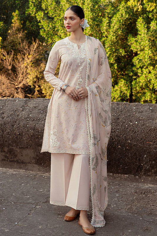 Picture of Cross Stitch - Unstitched Premium Lawn Collection - Silver Peony - Available at Raja Sahib