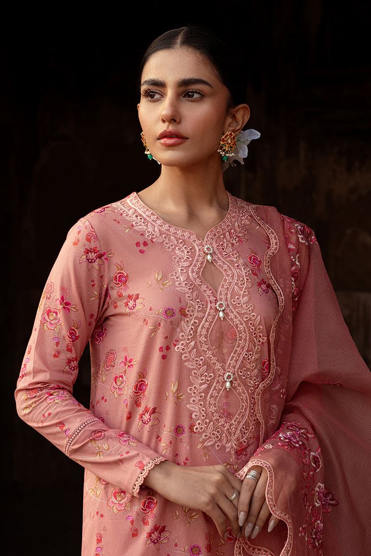 Picture of Cross Stitch - Unstitched Premium Lawn Collection - Apricot Charm - Available at Raja Sahib