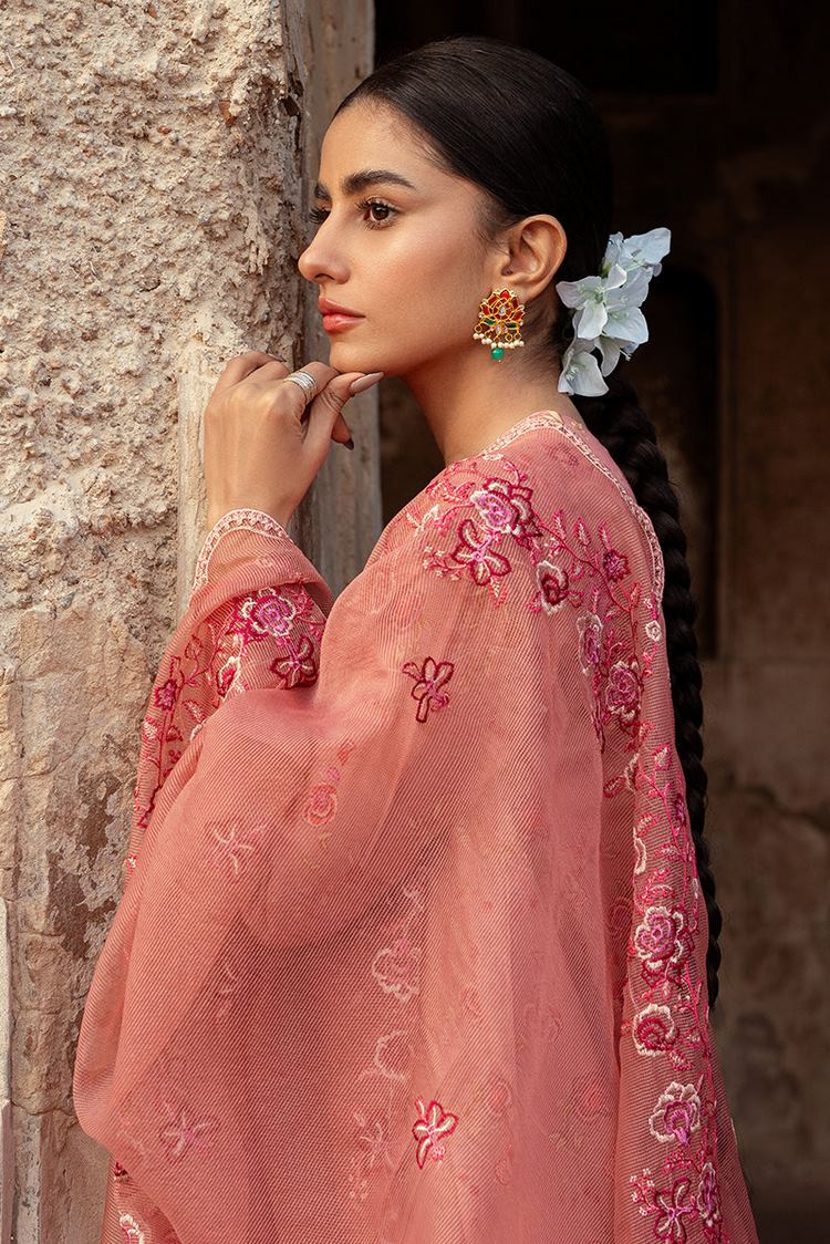 Picture of Cross Stitch - Unstitched Premium Lawn Collection - Apricot Charm - Available at Raja Sahib