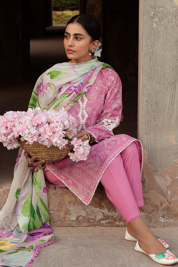 Picture of Cross Stitch - Unstitched Premium Lawn Collection - Coral Floret - Available at Raja Sahib