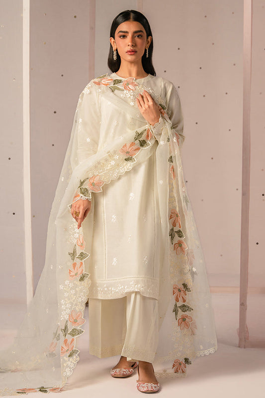 Picture of Cross Stitch - Mahiri Unstitched Embroidered Collection Vol 2 - Minty Mist - Available at Raja Sahib