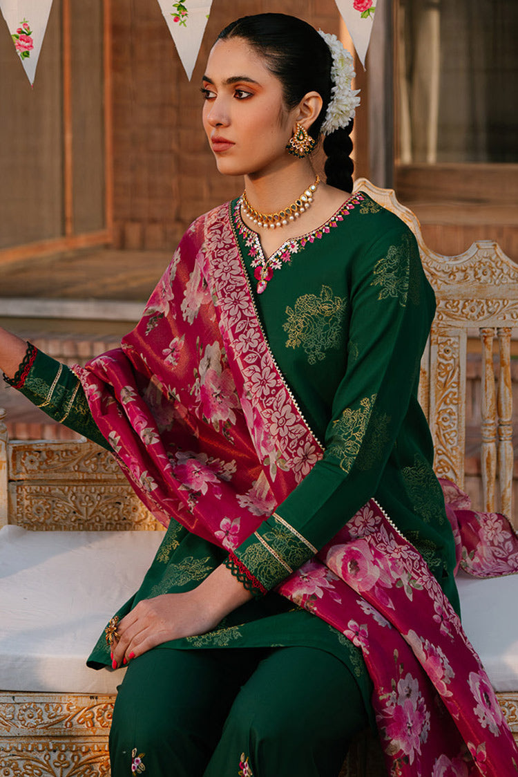 Picture of Cross Stitch - Unstitched Eid Lawn Collection - Opulent Green - Available at Raja Sahib