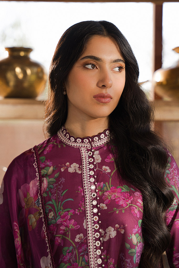 Picture of Cross Stitch - Unstitched Eid Lawn Collection - Iris Mauve - Available at Raja Sahib