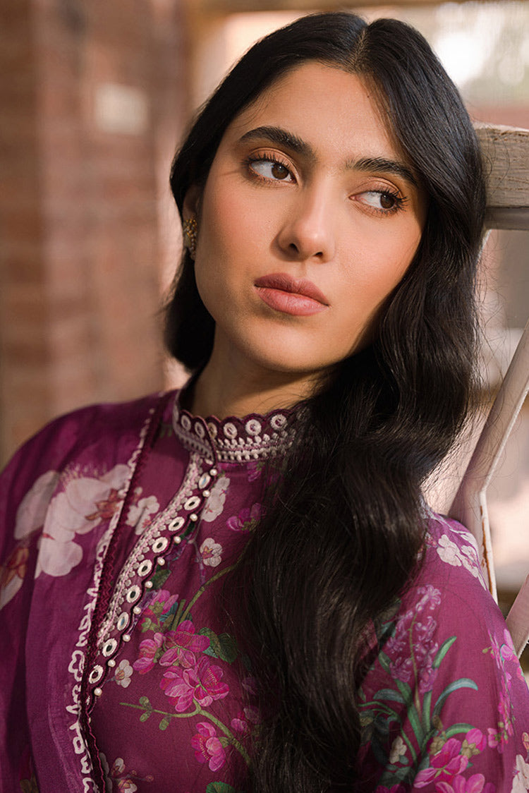 Picture of Cross Stitch - Unstitched Eid Lawn Collection - Iris Mauve - Available at Raja Sahib