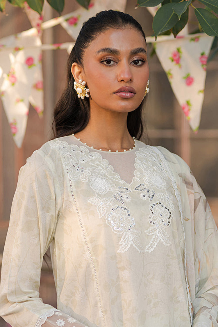 Picture of Cross Stitch - Unstitched Eid Lawn Collection - Whispering White - Available at Raja Sahib