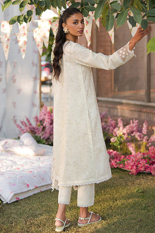 Cross Stitch - Unstitched Eid Lawn Collection - Whispering White