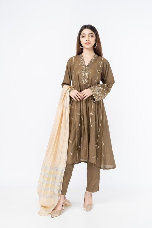 Picture of Embroidered Jacquard Formal Wear Suit - ARN1948 - Available at Raja Sahib