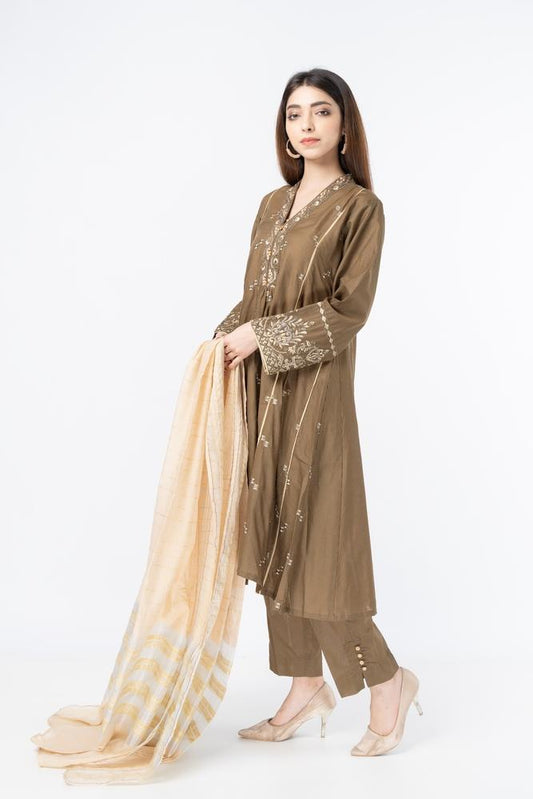 Picture of Embroidered Jacquard Formal Wear Suit - ARN1948 - Available at Raja Sahib