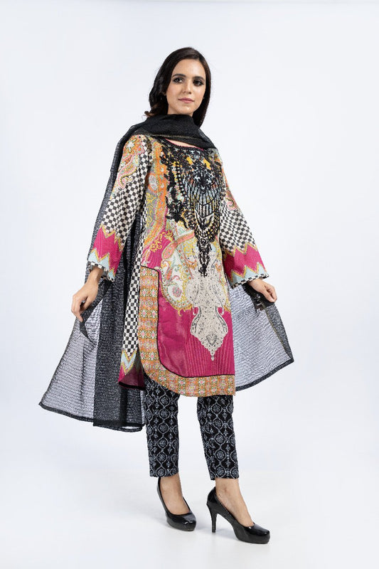 Picture of Printed & Embroidered Lawn Suit - ARN2022 - Available at Raja Sahib