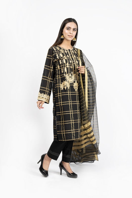 Picture of Embroidered Jacquard Suit - ARN2189 - Available at Raja Sahib