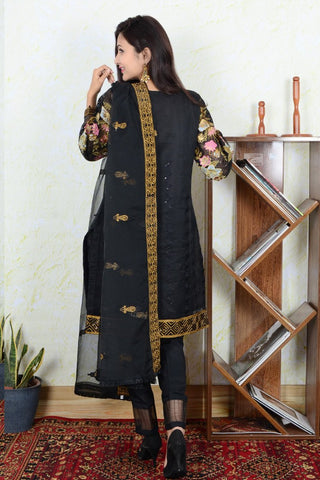 Ellena - Fancy Embroidered Formal Wear 3 Piece Suit - VJQ218