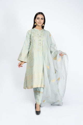 Picture of Embroidered Jacquard Suit - ARN2204 - Available at Raja Sahib