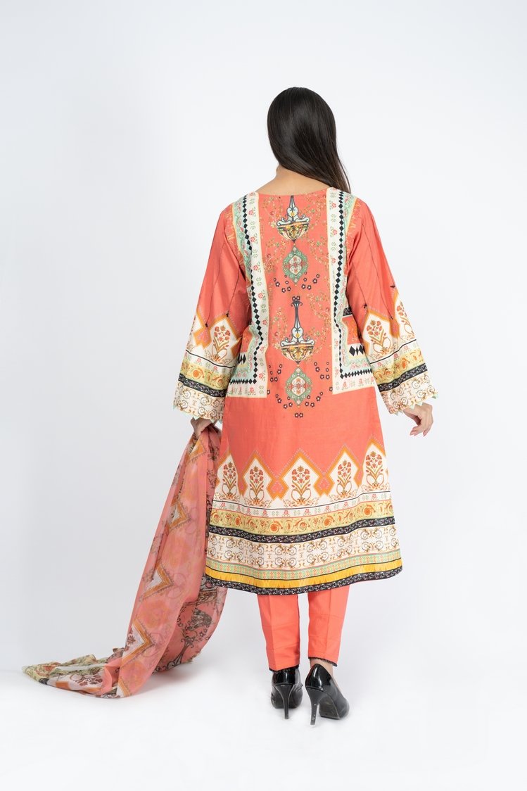 Picture of Printed & Embroidered Lawn Suit - ARN2221 - Available at Raja Sahib