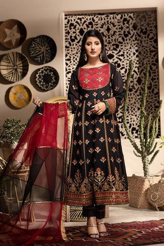 Picture of Ellena - Fancy Embroidered Formal Wear 3 Piece Suit - VJQ-223 - Available at Raja Sahib