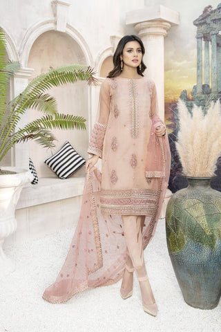 Ellena - Fancy Embroidered Formal Wear 3 Piece Suit - VJQ-278