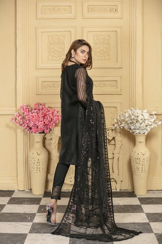 Ellena - Fancy Embroidered Formal Wear 3 Piece Suit - VJQ309