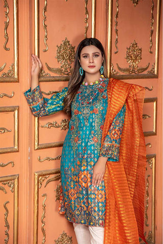 Ellena - Embroidered Jacquard 3-PC Suit