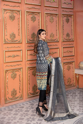 Ellena - Embroidered Jacquard 3-PC Suit