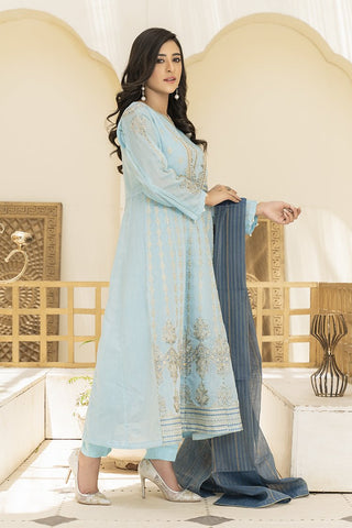 Ellena - 3-PC Stitched Paper Cotton Suit