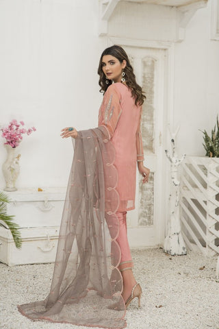 Ellena - 3-PC Stitched Cotton Net Suit