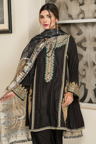 Ellena - Fancy Embroidered Viscose 3-PC Suit