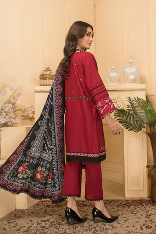 Ellena - Embroidered Khaddar 3-PC Suit