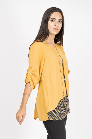 Picture of Ellena - Printed Georgette Top - Available at Raja Sahib