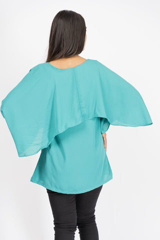 Ellena - Solid Color Georgette Top