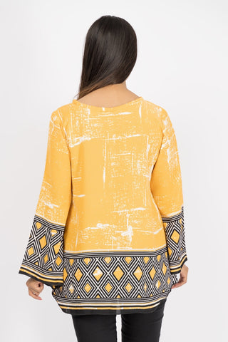 Picture of Ellena - Printed Georgette Top - Available at Raja Sahib