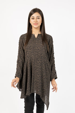 Picture of Ellena - Printed Georgette Top - Available at Raja Sahib