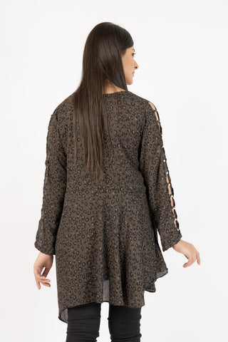 Picture of Ellena - Printed Georgette Top - Available at Raja Sahib