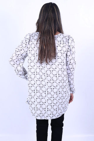 Ellena - Printed Goergette Top