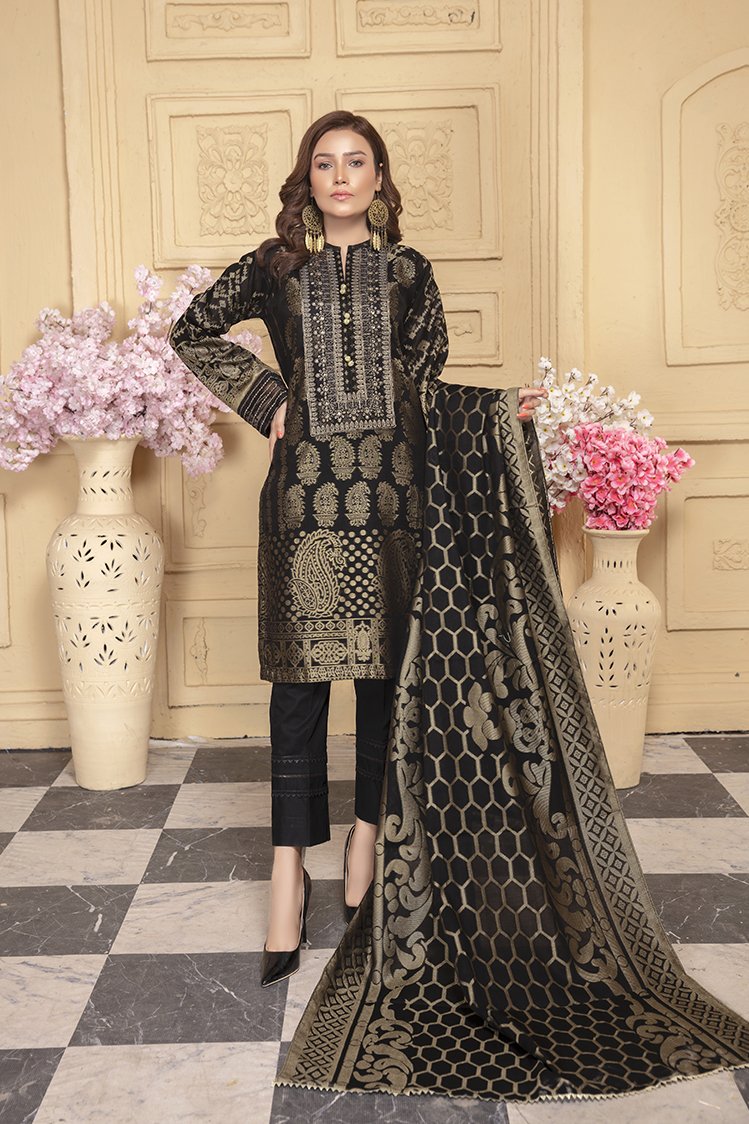 Picture of Ellena - Embroidered Jacquard 2-PC Suit - Available at Raja Sahib