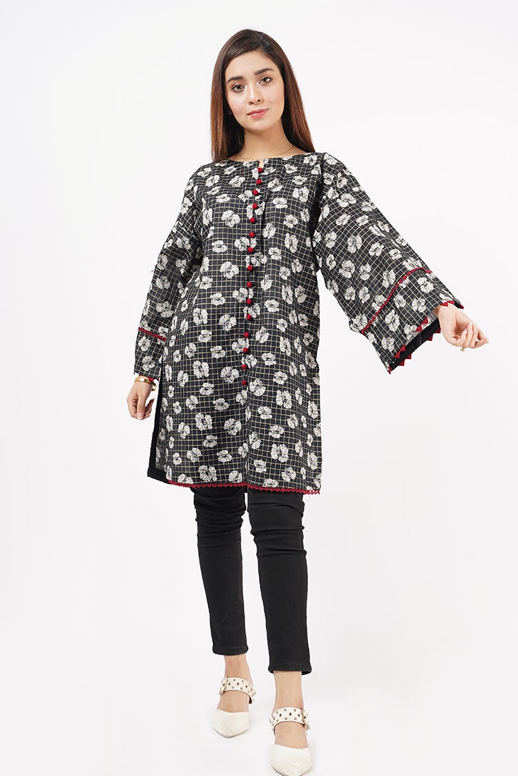 Picture of Ellena - Digital Printed Khaddar Shirt - Available at Raja Sahib