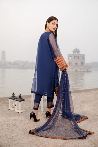 Ellena - Fancy Embroidered Formal Wear 3 Piece Suit - VJQ278