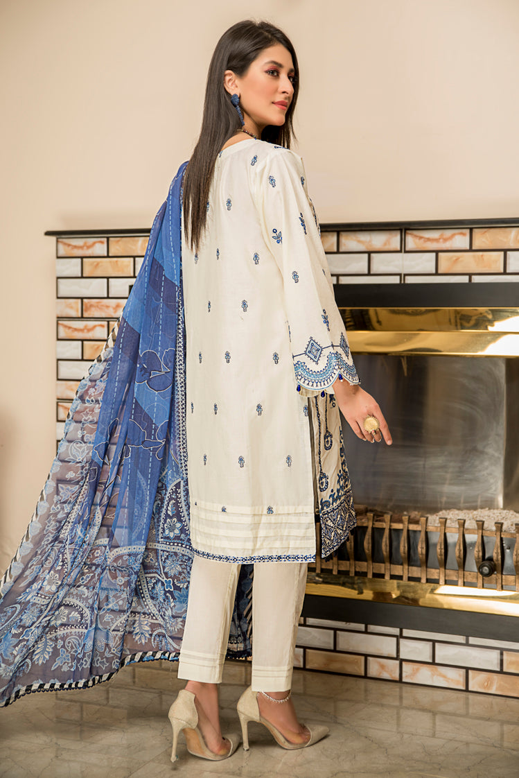 Picture of Ellena - 3-PC Stitched Lawn Suit - Available at Raja Sahib