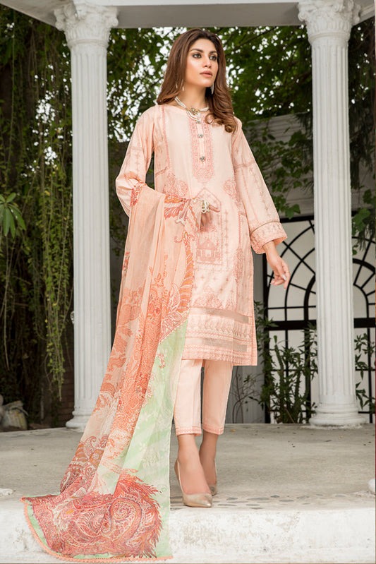 Picture of Ellena - Embroidered Lawn 3-PC Suit - Available at Raja Sahib