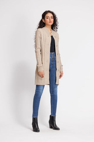 Ellena - Round Neck Cardigan Sweater