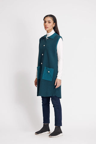 Picture of Ellena - V-Neck Cardigan Sweater - Available at Raja Sahib