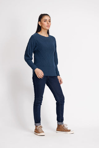 Ellena - Round Neck Pullover Sweater