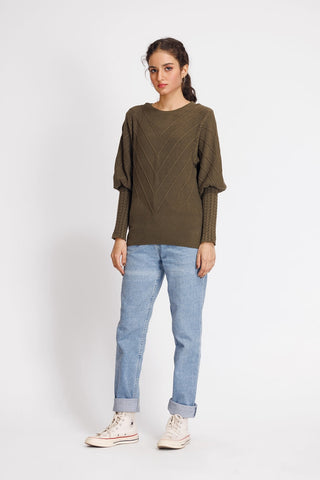 Ellena - Round Neck Pullover Sweater