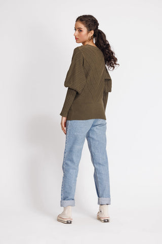 Ellena - Round Neck Pullover Sweater