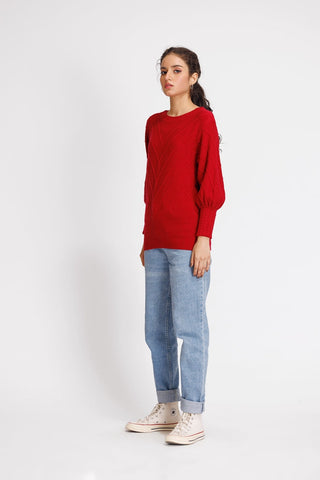 Ellena - Round Neck Pullover Sweater