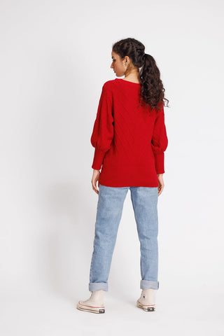 Ellena - Round Neck Pullover Sweater