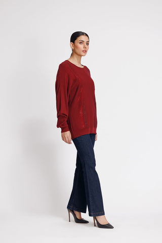 Ellena - Round Neck Pullover Sweater